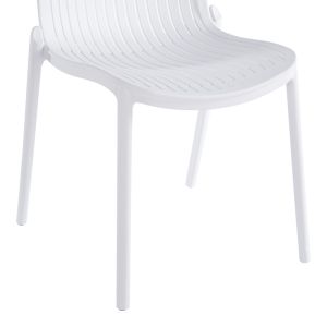 Garden chair Teragi, PP with UV protection, white, 58X43.5X82CM