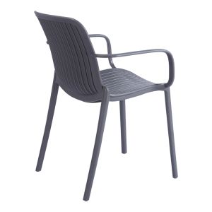 Garden chair Teragi, Pp, with Uv protection, anthracite, 59X57X82CM