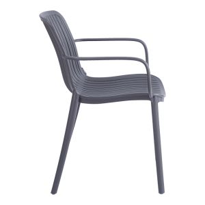 Garden chair Teragi, Pp, with Uv protection, anthracite, 59X57X82CM