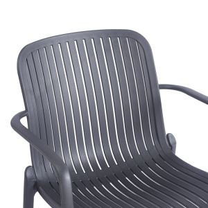 Garden chair Teragi, Pp, with Uv protection, anthracite, 59X57X82CM