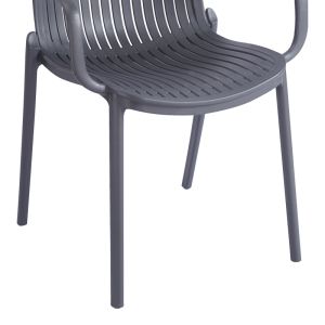 Garden chair Teragi, Pp, with Uv protection, anthracite, 59X57X82CM