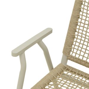 Garden chair Weave, aluminum in beige - Pe rope in natural shade 57X63X86CM