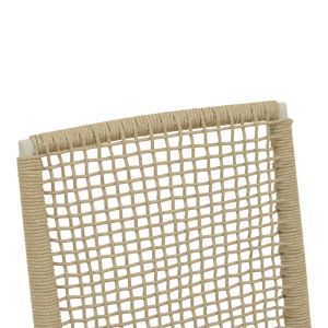 Garden chair Weave, aluminum in beige - Pe rope in natural shade 57X63X86CM