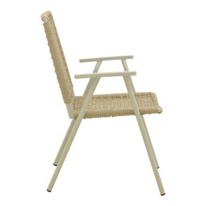 Garden chair Weave, aluminum in beige - Pe rope in natural shade 57X63X86CM