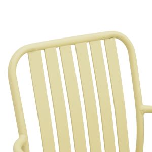 Garden Chair Vista, stackable, aluminum in beige color, 62X60X84 cm