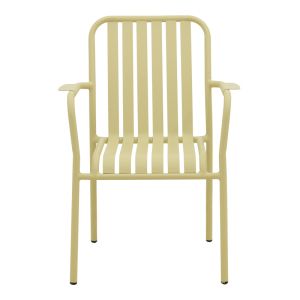 Garden Chair Vista, stackable, aluminum in beige color, 62X60X84 cm