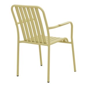 Garden Chair Vista, stackable, aluminum in beige color, 62X60X84 cm