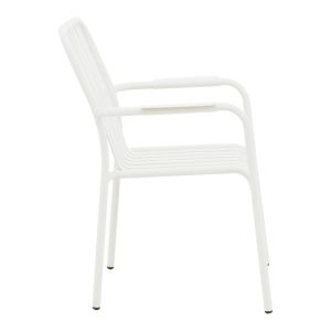 Garden Chair Vista, stackable, aluminum in white, 62X60X84 cm