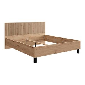 Двойно легло Avignon 180 Artisan дъб - черен цвят 193X211X102СМ