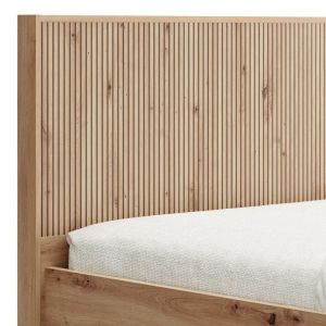Двойно легло Avignon 180 Artisan дъб - черен цвят 193X211X102СМ