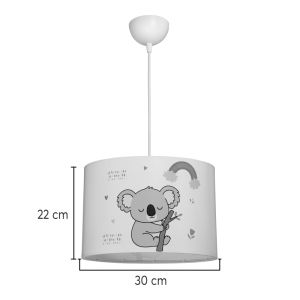 Детски полилей Koala Led E27 многоцветен Pvc D30X20СМ