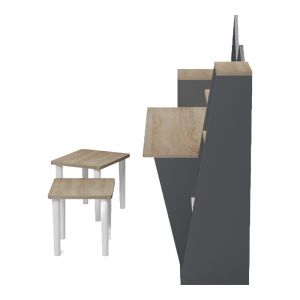 Детско бюро с табуретка Dualto Sonoma-antracit 180X30X93.6СМ