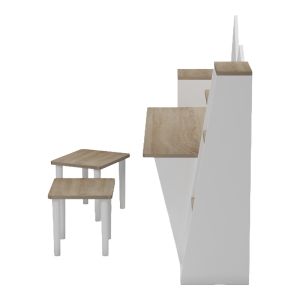 Детско бюро с табуретка Dualto Sonoma-white 180X30X93.6СМ