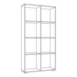 Етажерка за книги Smart 8P цвят кашмир 74X25X146 см