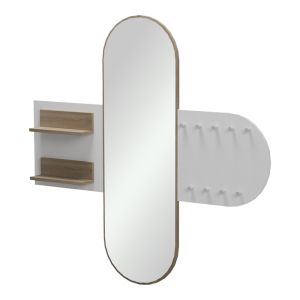 Закачалка за палта с огледало Baunty Sonoma-white 125X11X122СМ