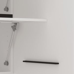 Amelia kitchen furniture set 200 cm, white-white, high gloss, 200X56X200 cm