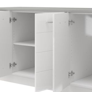 Kitchen furniture set Una 200 white-white glossy color 200X60X213CM
