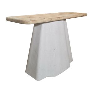 Конзолна маса Loberta от ела - Mdf в естествен екрю цвят 120X38X81СМ