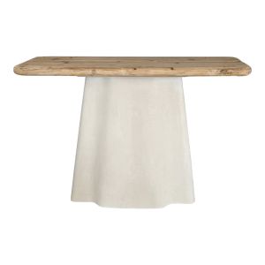 Конзолна маса Loberta от ела - Mdf в естествен екрю цвят 120X38X81СМ