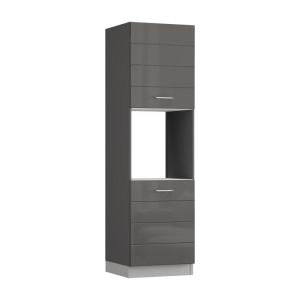 Kitchen cabinet Una BD60 Ur white-gray glossy color 60X58X214CM