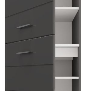 Kitchen cabinet Una BD60 Ur white-gray glossy color 60X58X214CM