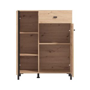 Мебели за антре Laval 2K1F2V дъб Artisan - черен цвят 87X40X110СМ