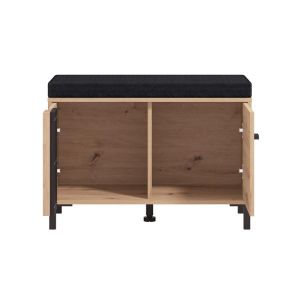 Мебели за антре Laval Kom Artisan дъб-черен цвят 80X40X52СМ
