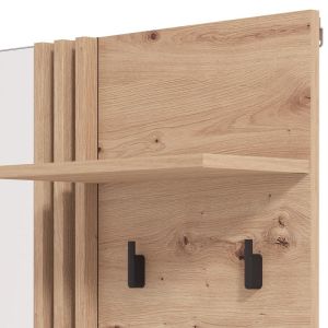 Мебели за антре Laval Og Civ Artisan дъб - черен цвят 76X21X102СМ