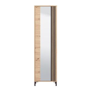 Мебели за антре Laval P1 Og Artisan дъб - черен цвят 55X40X193СМ