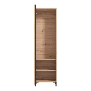 Мебели за антре Laval P1 Og Artisan дъб - черен цвят 55X40X193СМ
