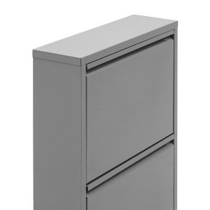Метална стойка за обувки с 3 места, Fylliana, сив цвят, 50X15X104СМ