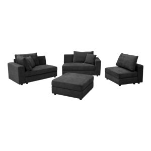 Мултимодален диван Navaro антрацит плат 281X256X85СМ