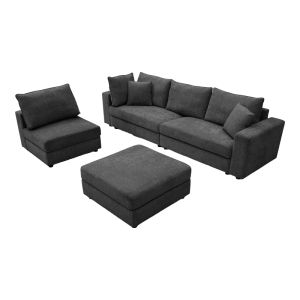 Мултимодален диван Navaro антрацит плат 281X256X85СМ