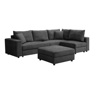 Мултимодален диван Navaro антрацит плат 281X256X85СМ