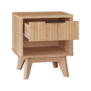 Нощно шкафче Hamea от Mdf в естествен цвят 45X39.5X50.2 см