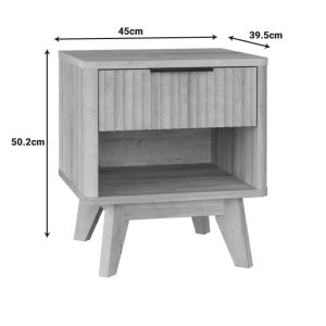 Нощно шкафче Hamea от Mdf в естествен цвят 45X39.5X50.2 см