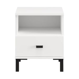 Нощно шкафче Salamis NO1F бял цвят 39X35X45СМ