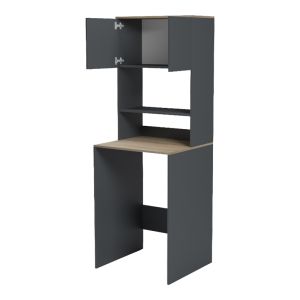 Офис бюро с етажерка Chaxe антрацит-сонома 65X32.5X183.6СМ