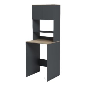 Офис бюро с етажерка Chaxe антрацит-сонома 65X32.5X183.6СМ