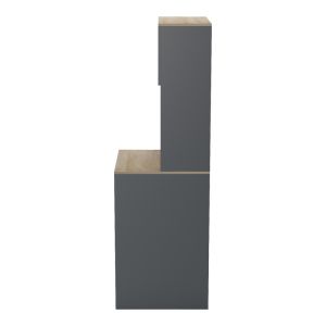 Офис бюро с етажерка Chaxe антрацит-сонома 65X32.5X183.6СМ