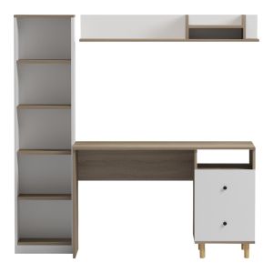 Офис модул Kontor Sonoma-white 160X50X162СМ