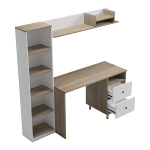 Офис модул Kontor Sonoma-white 160X50X162СМ