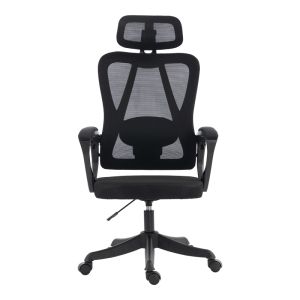 Офис стол Exeter Mesh, черен, 50X58X119-129 см