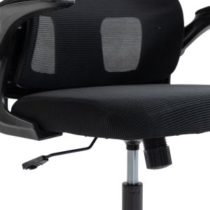 Офис стол Mainz Mesh черен цвят 50X60X112-122СМ