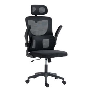 Офис стол Mainz Mesh черен цвят 50X60X112-122СМ