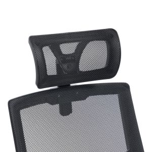 Офис стол Plymot Mesh, черен цвят, 48X58X112-122 см