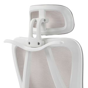 Офис стол за директор Exeter бял - мрежесто сив 50X58X119-129СМ