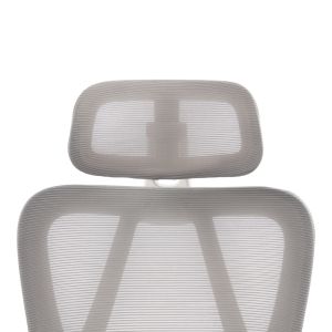 Офис стол за директор Exeter бял - мрежесто сив 50X58X119-129СМ