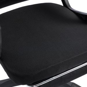 Офис стол с поставка за крака Meton Mesh черен цвят 48X60X118-128СМ