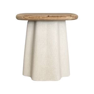 Помощна маса Loberta от ела - Mdf в естествен екрю цвят D47.5X50СМ